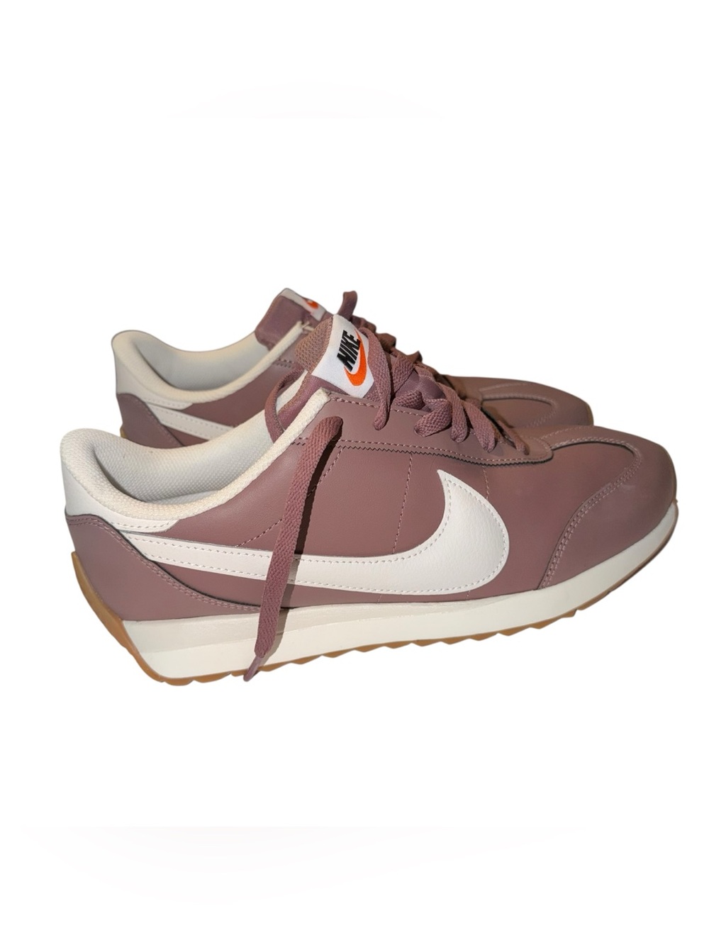 Nike Pacific Leather Retro Runner Sneakers in Mauve and White